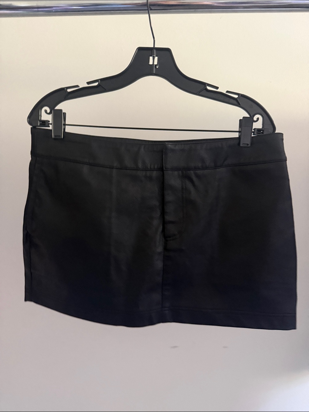 Black Faux Leather Mini Skirt